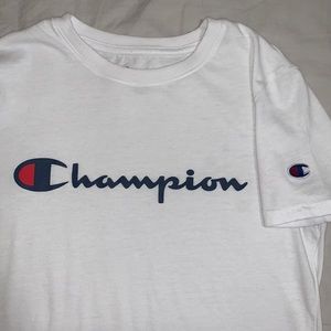 white champion tshirt